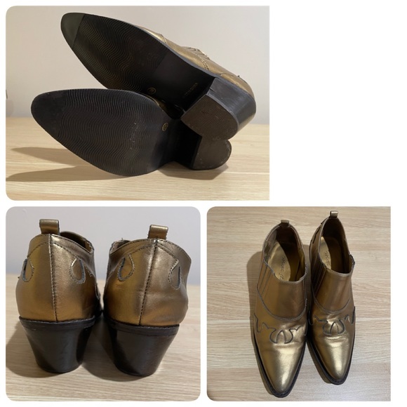 👢👠💄ARCHIVE 2000 VINTAGE MR. SHOES GOLD LEATHER WESTERN BOOTS…Sz 9… - Picture 5 of 6